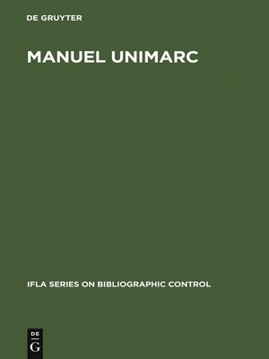 cover image of Manuel UNIMARC